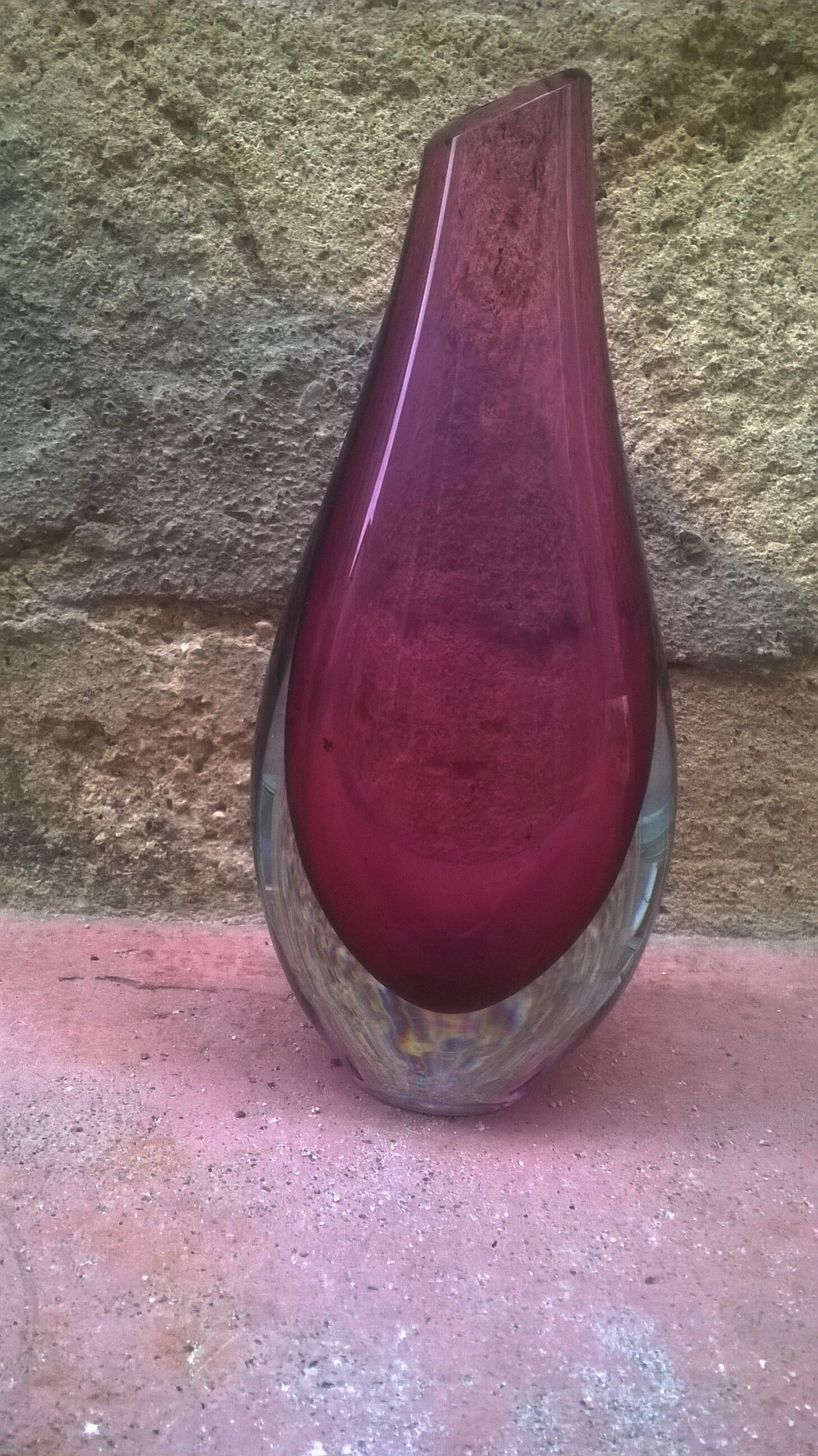 Vintage Murano sommerso vase