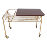 60s record player side table with wheels