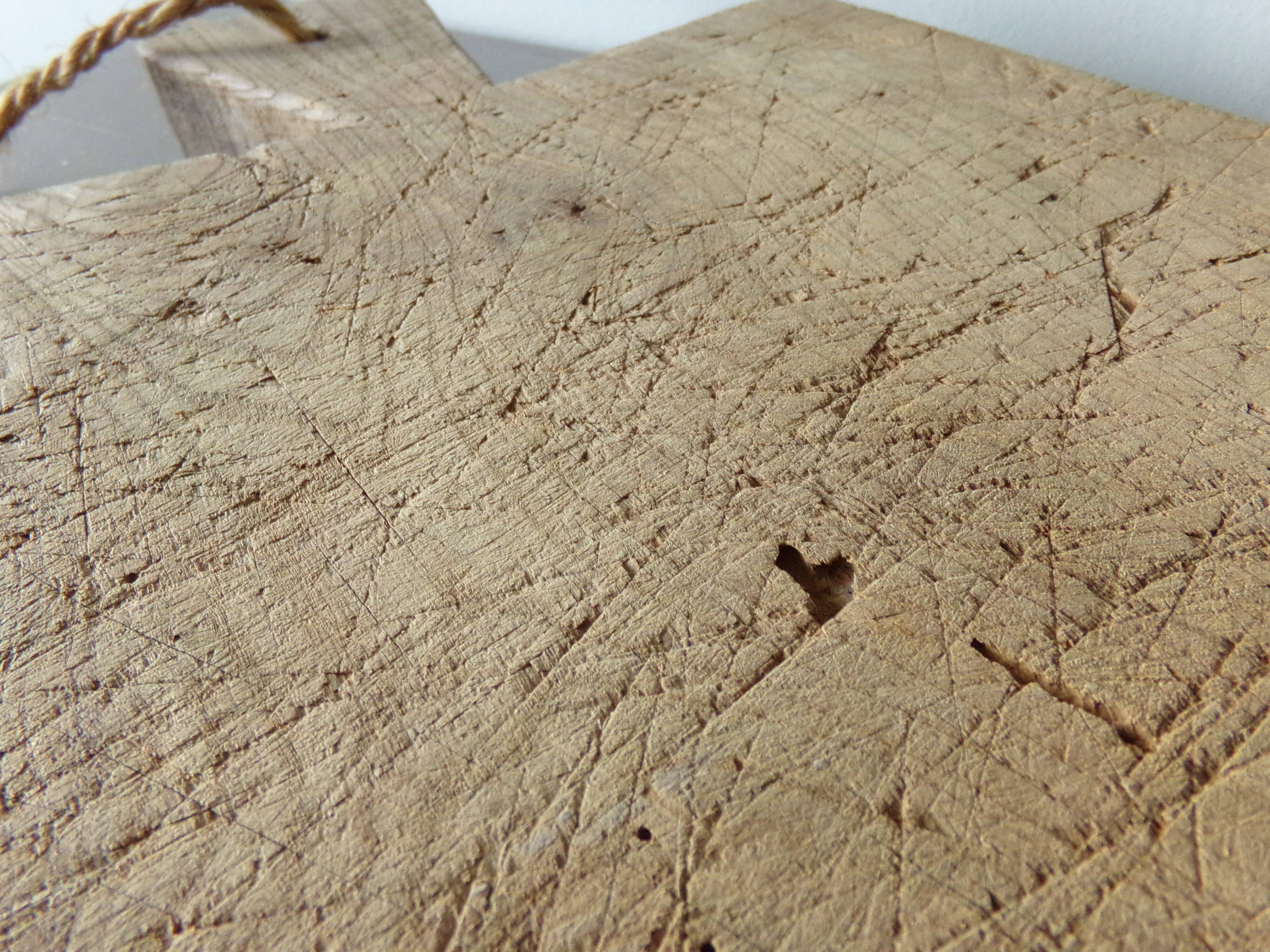 Old wooden cutting board, log