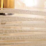 Glashütte Limburg hanging lamp amber glass, 1960s