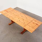 Scandinavian Drop-leaf Pine Shaker Dining Table 1960s