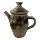 Stoneware coffee pitcher signed atch