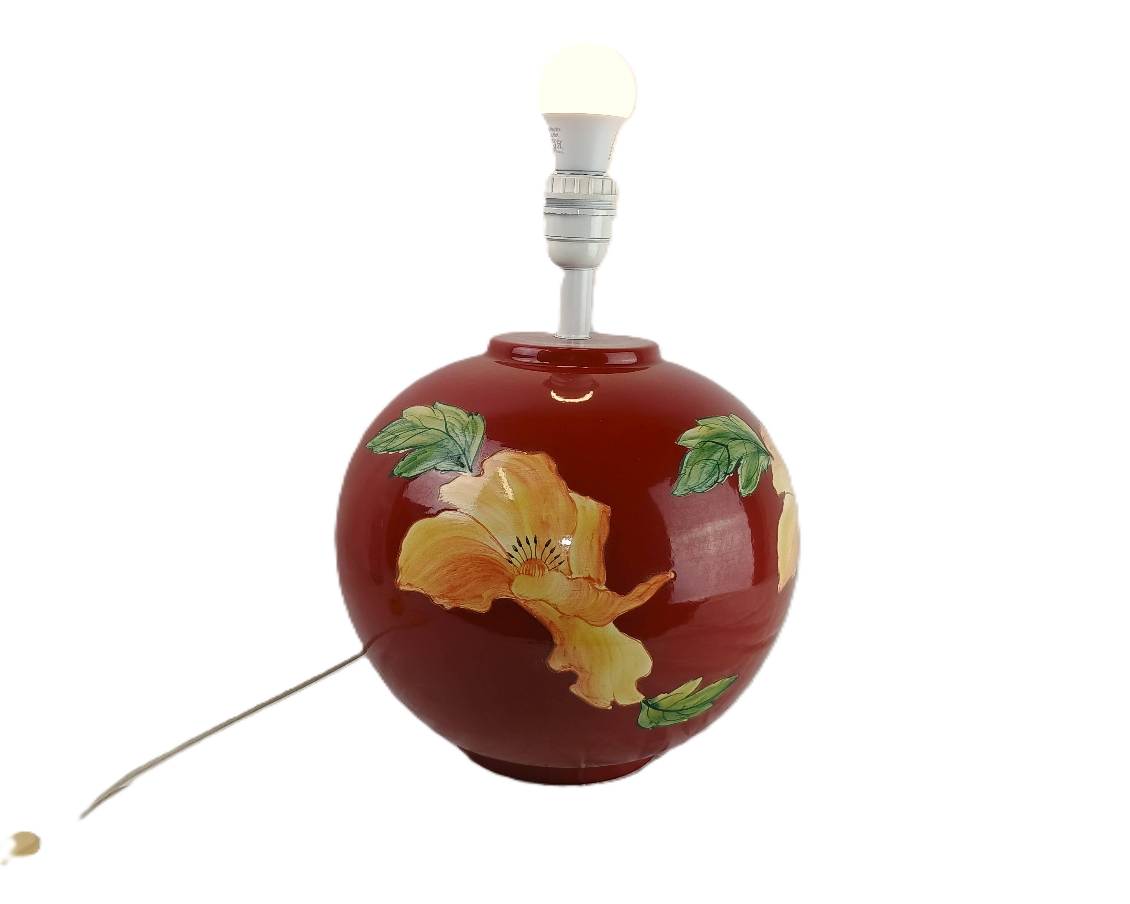 Ceramic lamp Louis Drimmer Red with Althea Vintage