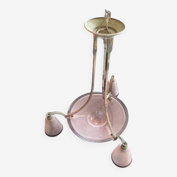 3-arm art deco chandelier