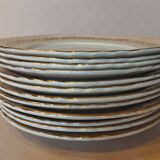 12 assiettes plates "Valence" Moulin des Loups Orchies