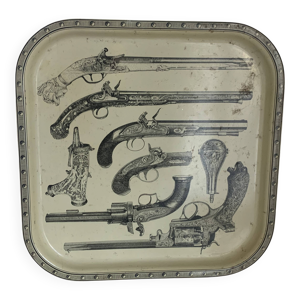 plateau en métal guns - 1960