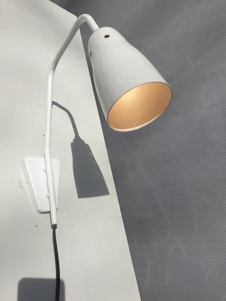 Fixed wall lamp offset 1950 white Ki-e-klair