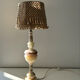 Grande lampe onyx et macramé 