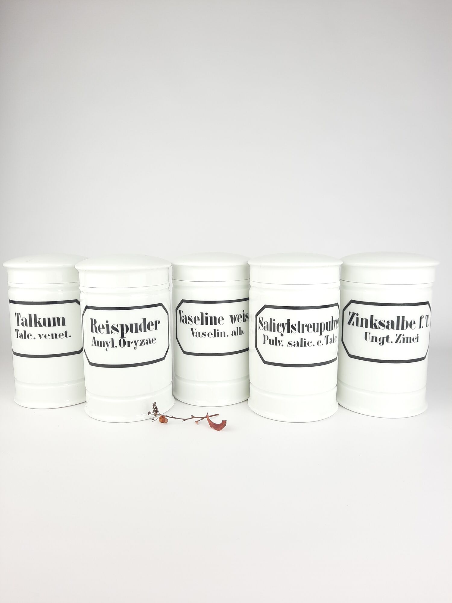 Porcelain apothecary jars