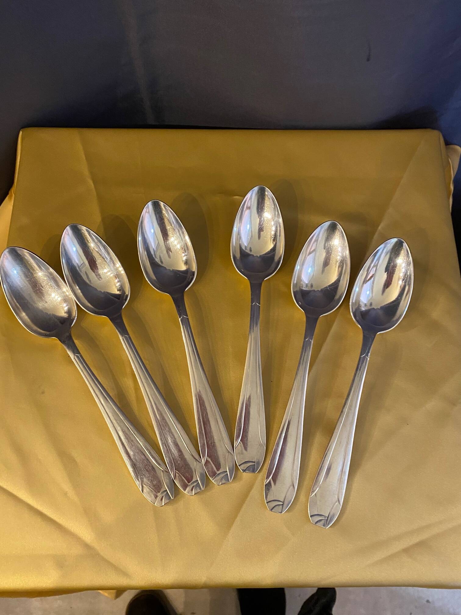Serie de couverts apollo metal argente style art deco