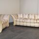 Sofa and armchair in colonial style with saber legs in resin, Italy, 1970s.