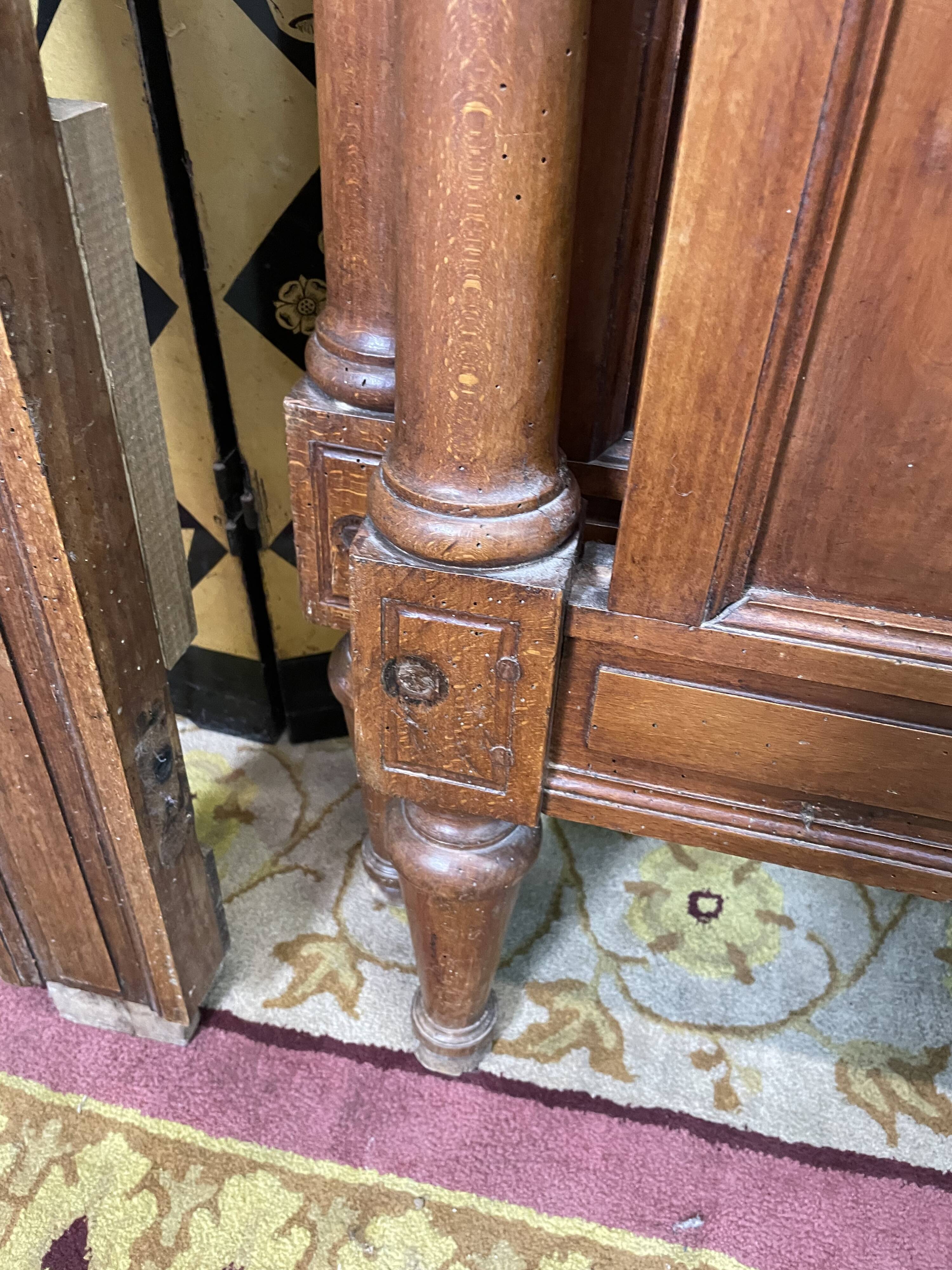 Walnut bed 120x190 cm