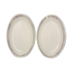 2 oval porcelain dishes