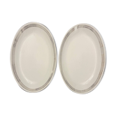 2 plats ovales en porcelaine