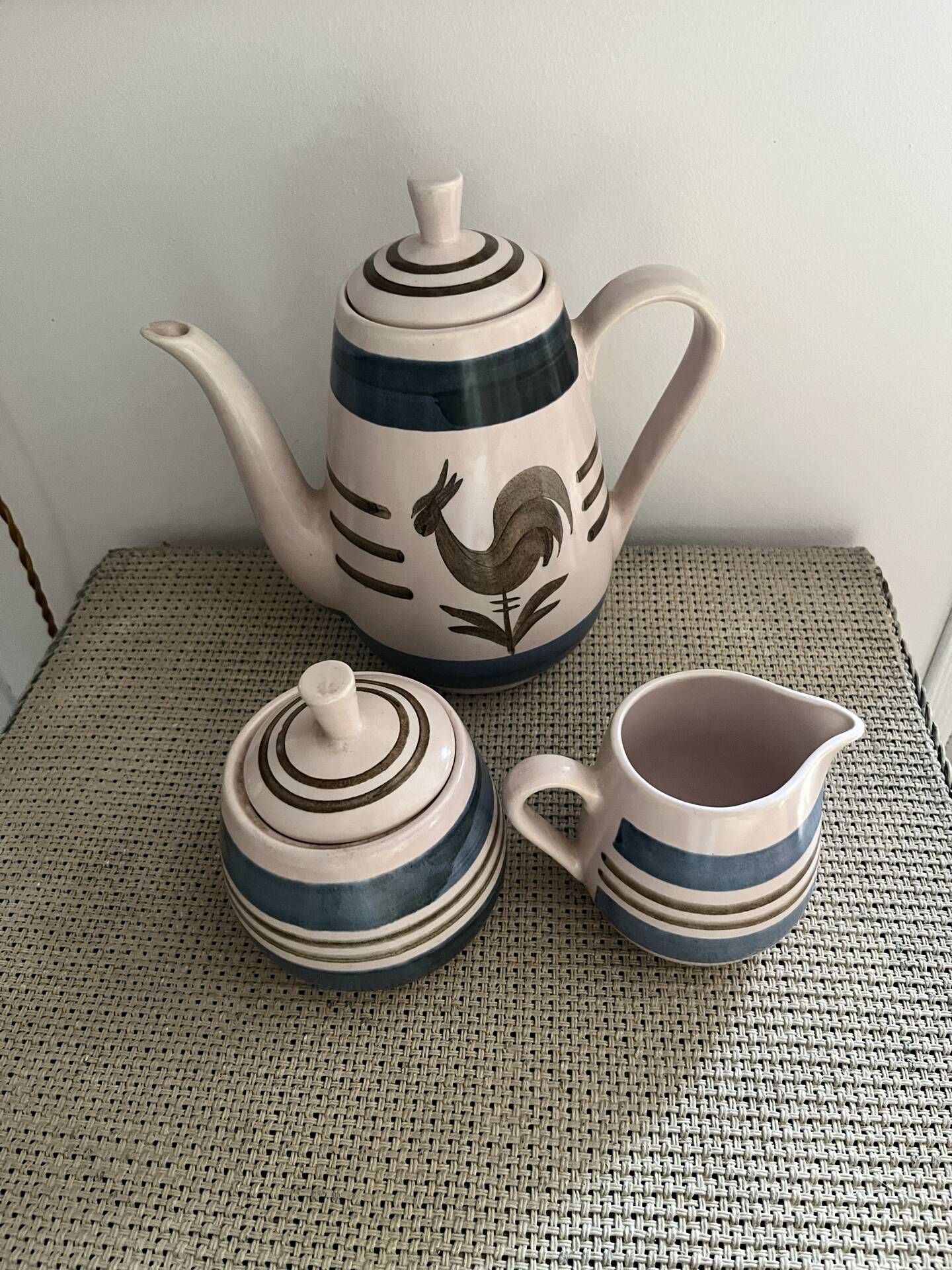 Teapot, sugar bowl, milk jug