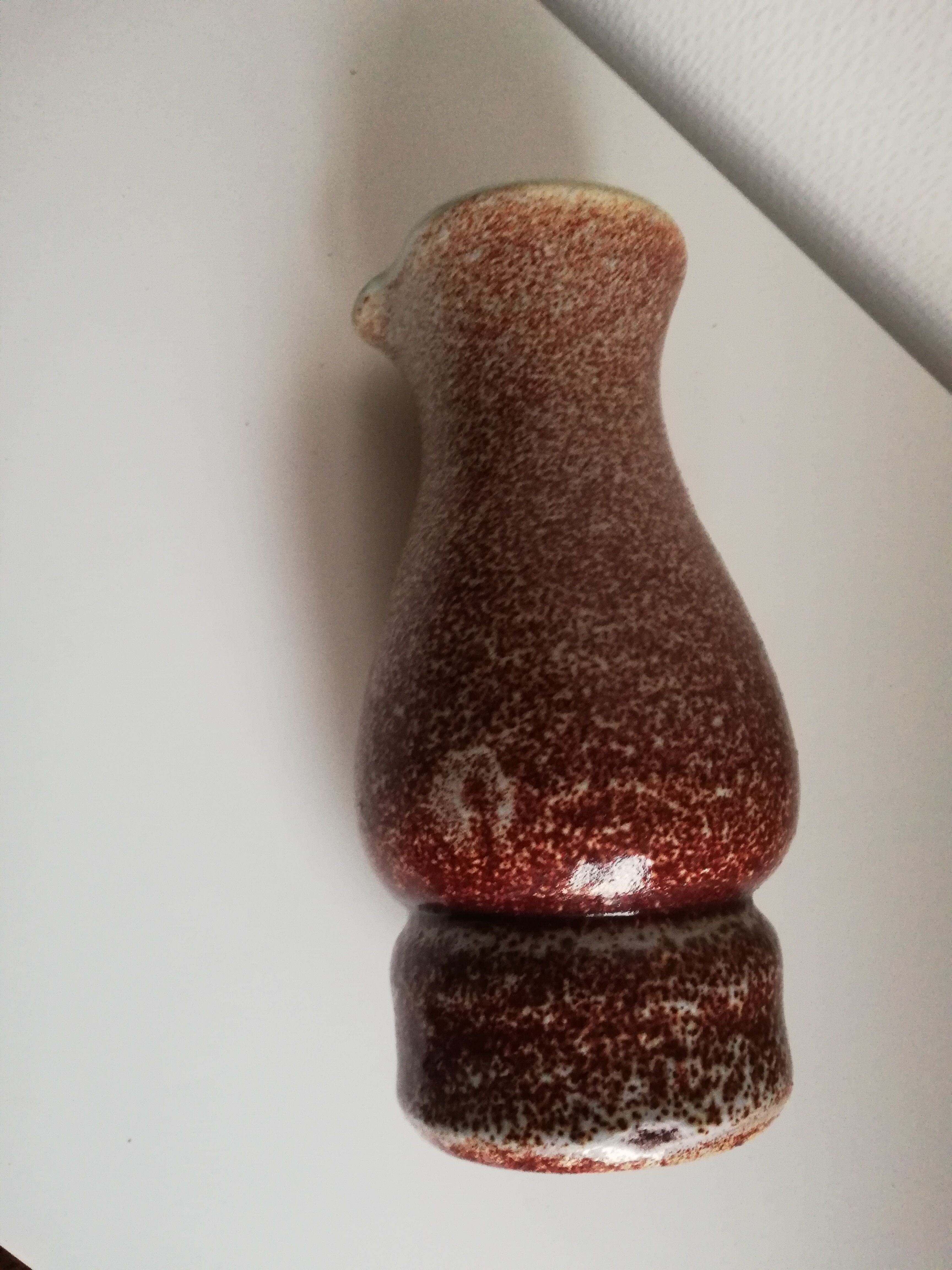 Signed ceramic pitcher vase