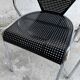 Set of 2 metal chairs with perforated design (1980s)