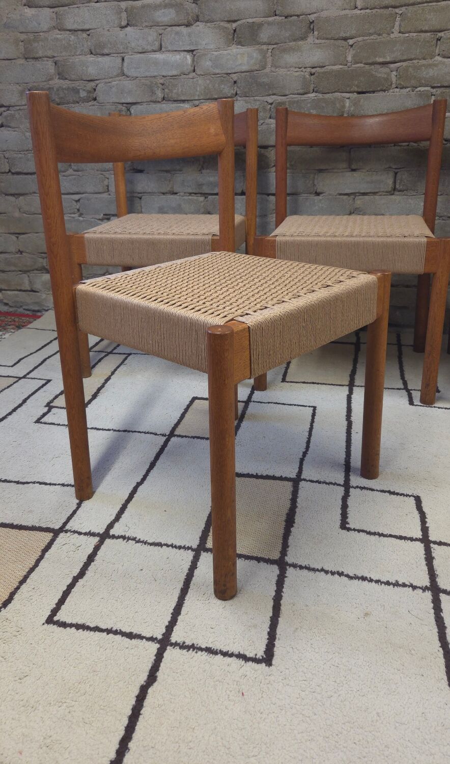Set of 4 Danish chairs from the 1970s