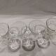 Set of 4 wine or aperitif glasses on semi-crystal stem