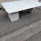 Vintage white Carrara marble coffee table