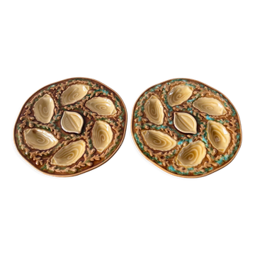 Set of 2 oyster plates in orfinox slip