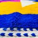 Handmade Berber Beni Ouraine rug, traditionally colored, size 150 x 250