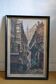 Ancient gouache painting rue brise miche le marais paris