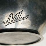 Art Deco ball vase in tin signed