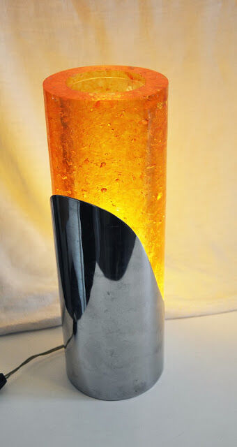 Lamp tube resin fractal seventies