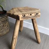 Wooden tripod bottom stool