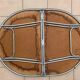 Folding oval table - height adjustable - metal and laminate - 60s/70s.