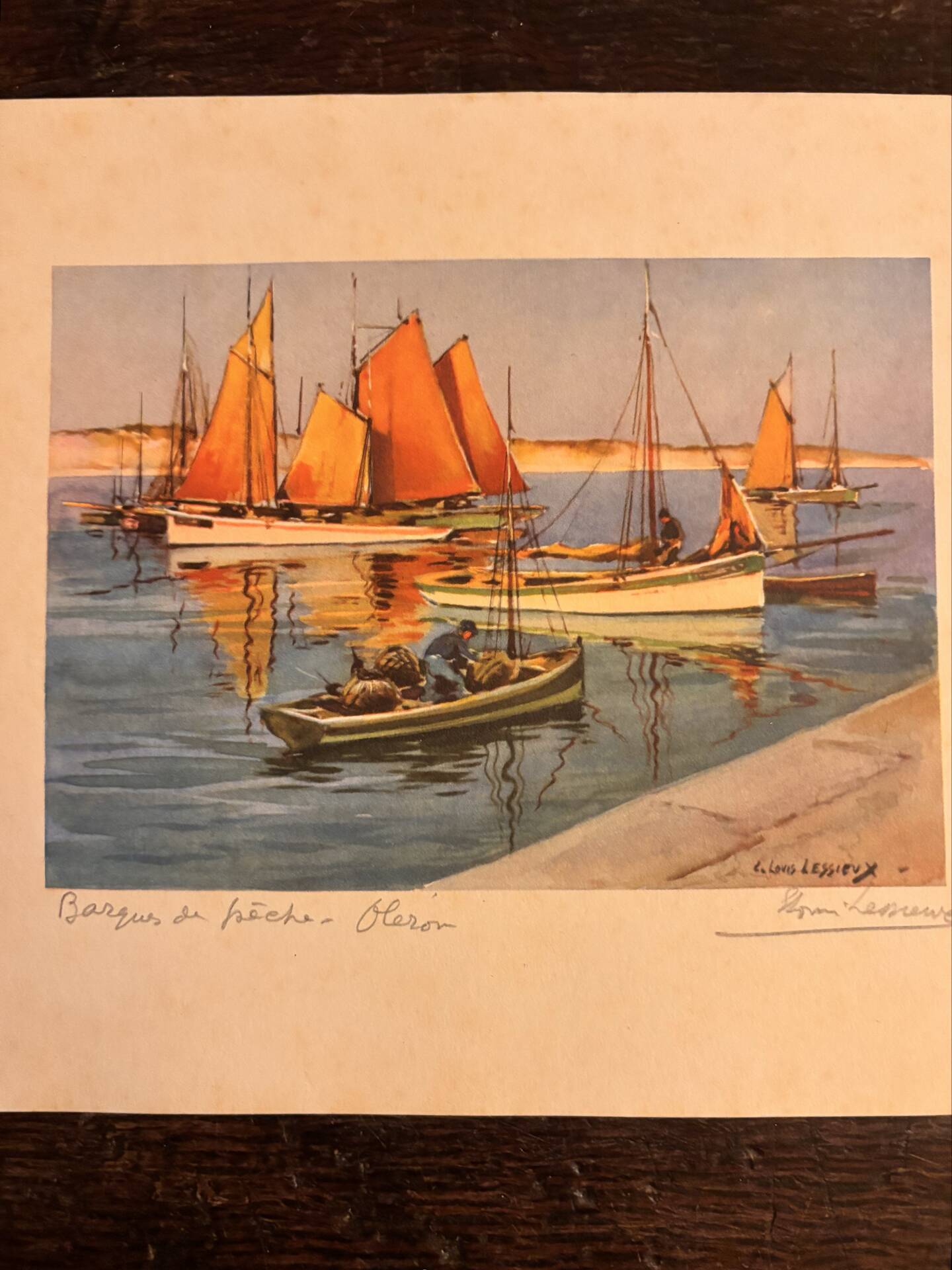 2 Estampes Anciennes / Lithographies. Île d'Oléron par Louis Lessieux