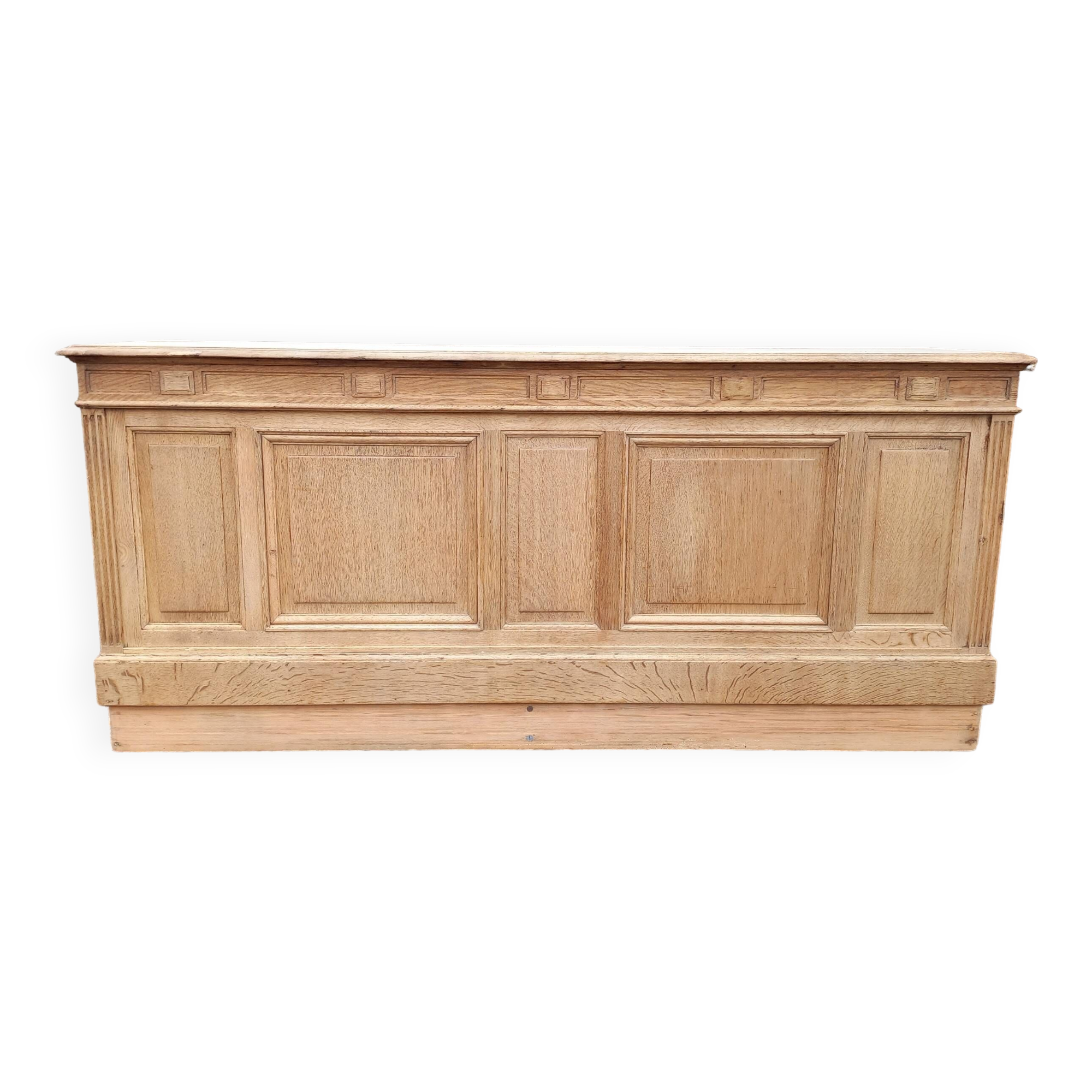 Antique oak shop counter