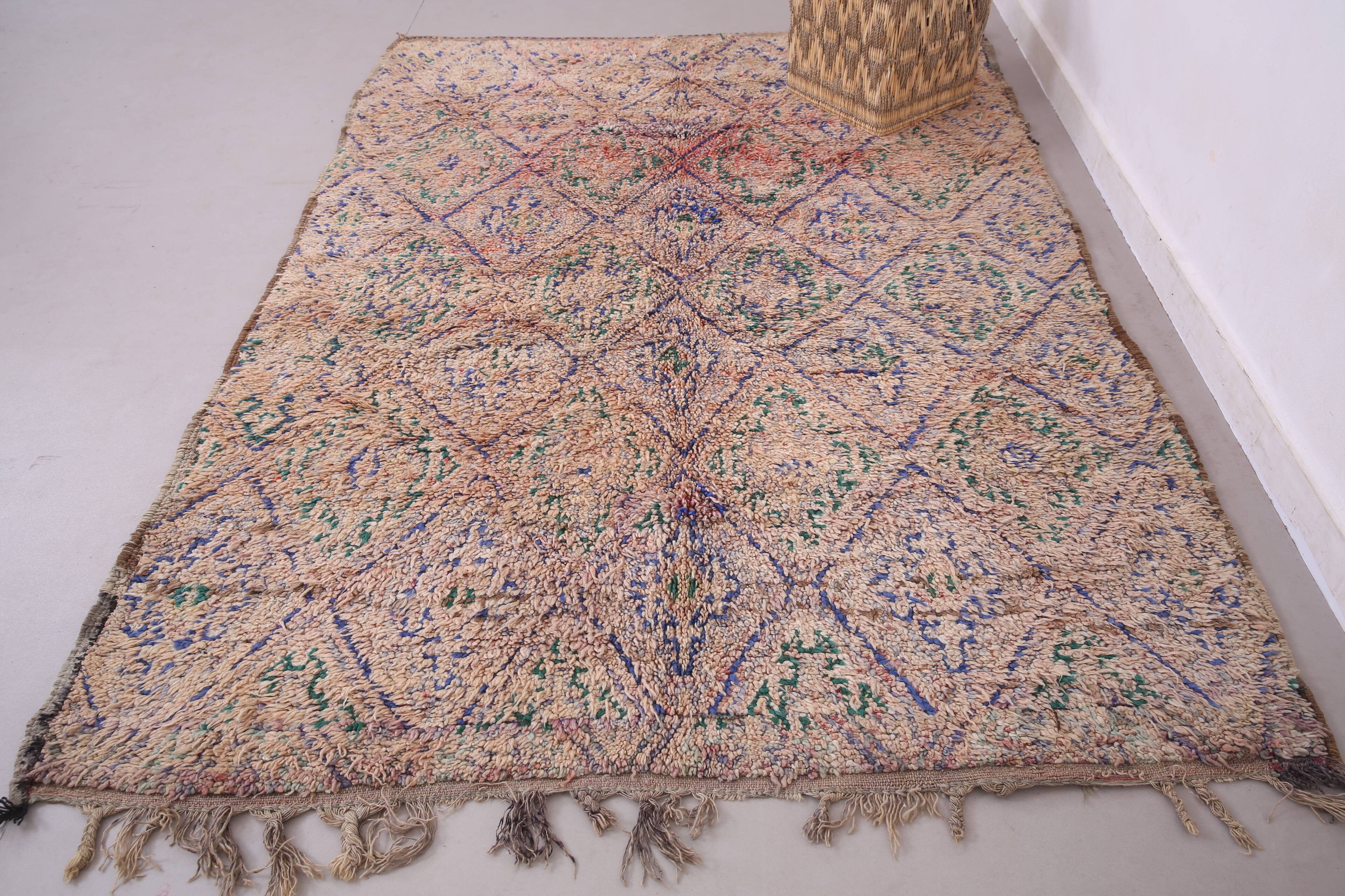 Vintage Moroccan Rug 183 x 257 cm - Berber Wool Rug - Handmade Bohemian Rug
