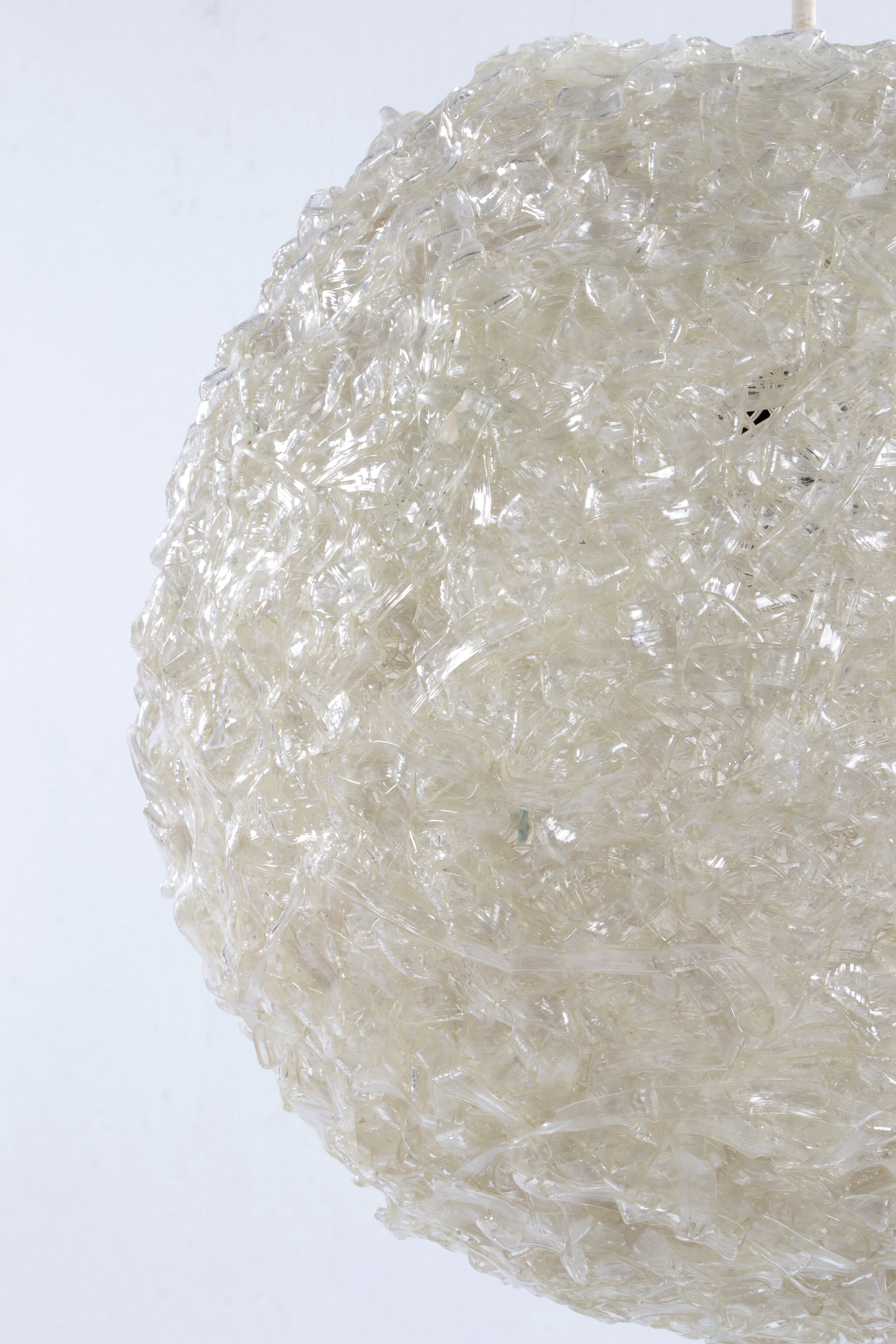 Vintage hanging lamp with coarse structure 1960 Germany