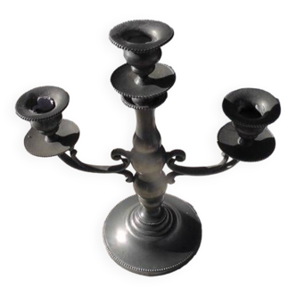 Pewter candlestick 3 branches
