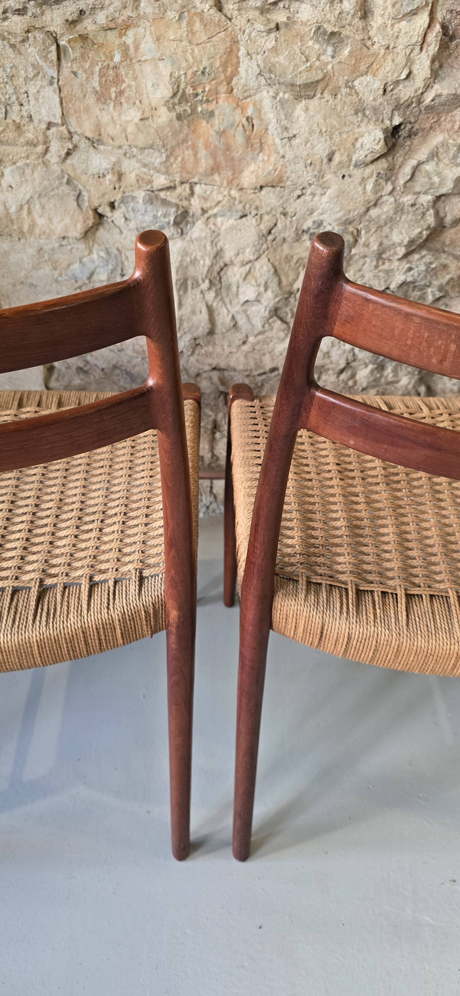 Arne Wahl Iversen - Pair of chairs GS-70 Ed. Glyngore Stolefabrik 1960 DK