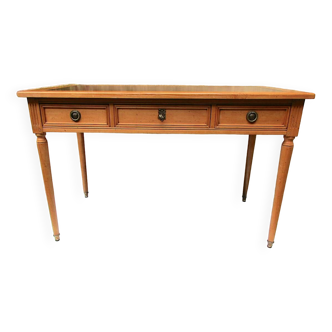 Vintage 80s desk in patinated light cherry