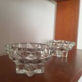 Set of 2 glass candle holders