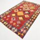 5x8 Red & Yellow Handmade Turkish Kilim Rug, 155x245Cm