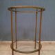 Gueridon rond verre et metal