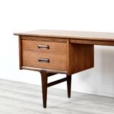 Bureau Afromosia du milieu du siècle de A. Younger conçu par John Herbert. Vintage Moderne / Rétro / Danois