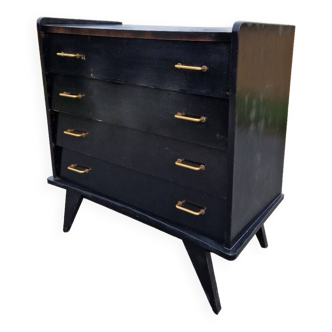 Old chest of drawers with compass feet