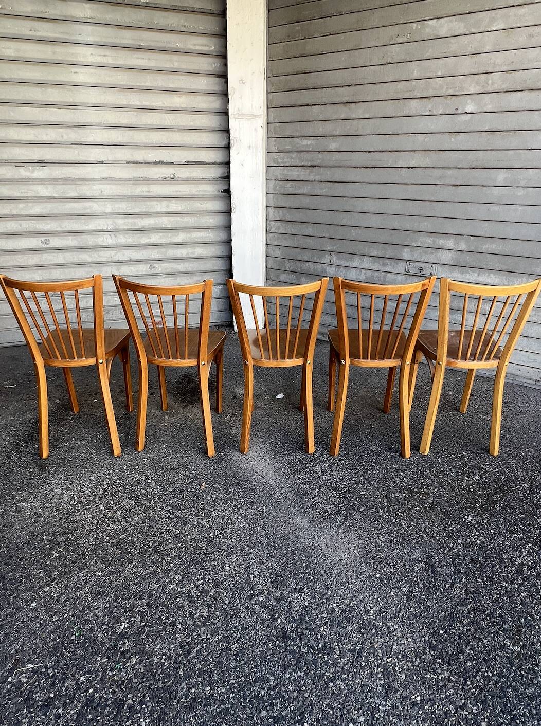 (Lot) 5 Vintage Baumann Bistro Chairs