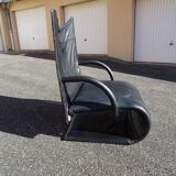 Leather armchair model Zen Claude Brisson Line Roset year 80