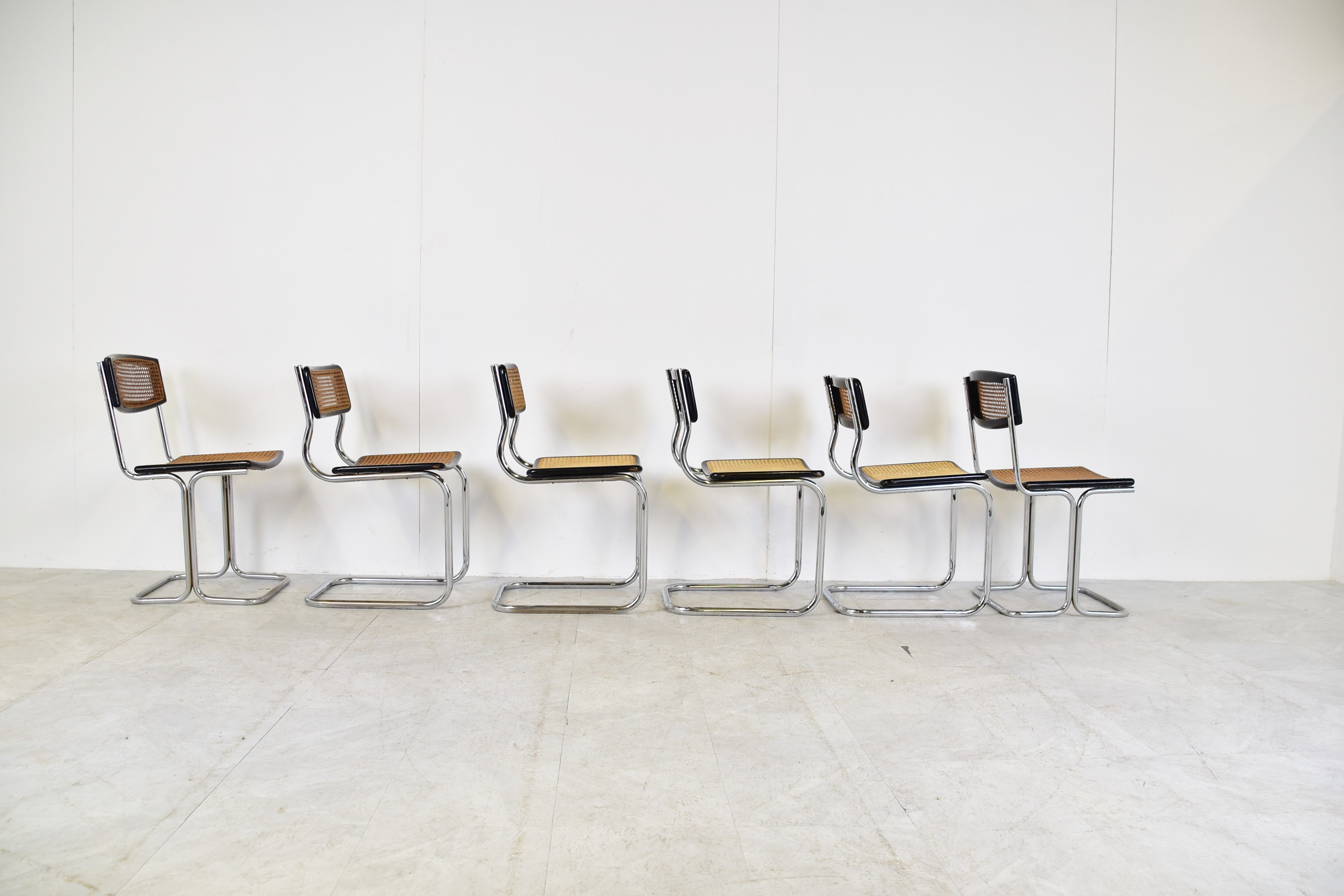 Vintage bauhaus style dining chairs, 1960s