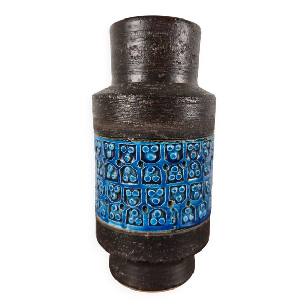 Vase en terre cuite avec décoration Trifoglio en céramique par Aldo Londi pour Bitossi, Italie, 1960. — Beyit