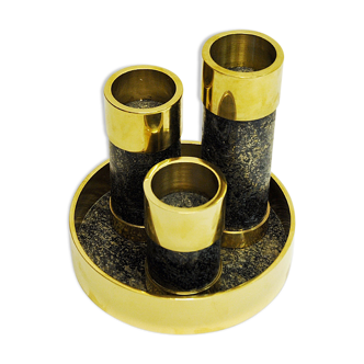 Norwegian candleholder set of three by Saulo- Sulitjelma 1970s