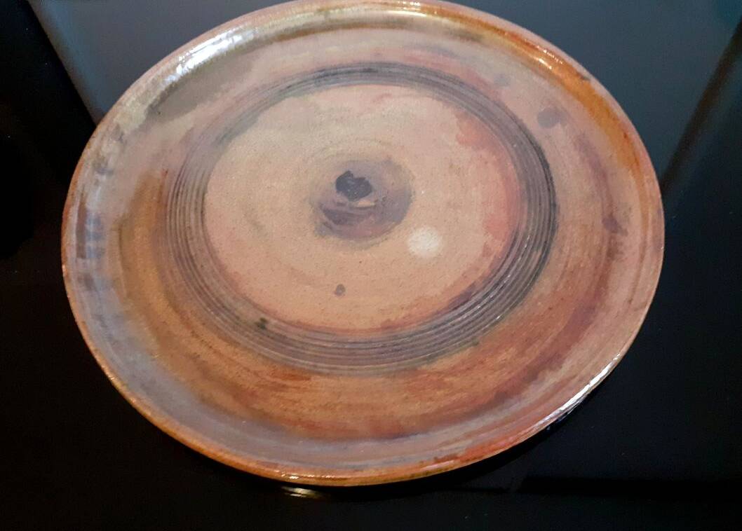 Large glazed terracotta dish from the Uzel mill
