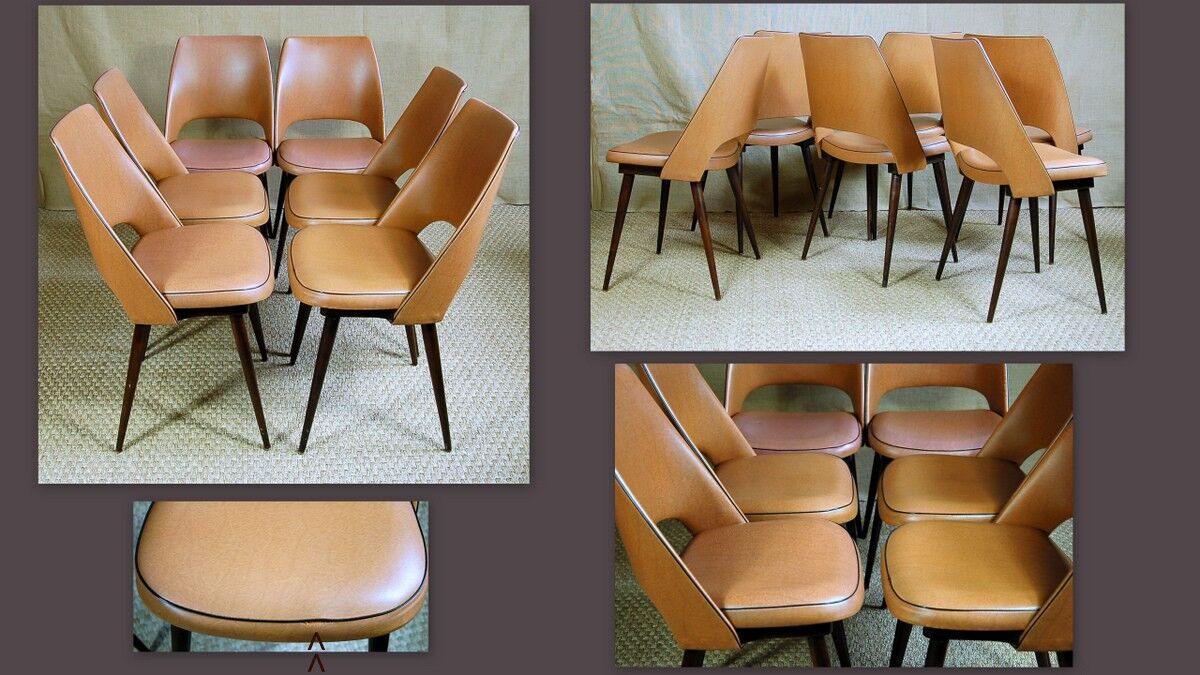 Set of 6 chairs, 60s